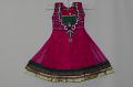 Magenta Net Dress w/ Churidar Pants & Net Stole for Kids Magenta Net Dress w/ Churidar Pants & Net Stole for Kids