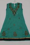 Green Cotton Dress Half Sleeves To Attach w/ Churidar Pants & Stole Green Cotton Dress Half Sleeves To Attach w/ Churidar Pants & Stole