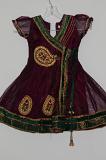 Grape Net Dress w/ Cotton Silk Churidar Pants w/ Net Stole