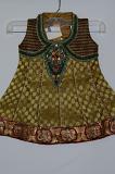 Golden Brown Cotton Silk Dress w/ Churidar Pants & Stole for Girls Golden Brown Cotton Silk Dress w/ Churidar Pants & Stole for Girls