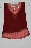 Festive Maroon Georgette Dres w/ Salwar Pants & Stole for Girls