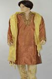 Antique Brocade Readymade Kurta w/ Churidar