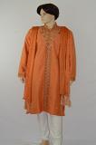 Saffron Poly Readymade Kurta w/ Churidar