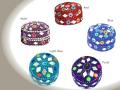 Handmade Bright Bead Box With Mirror Work - Big