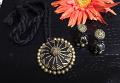 Designer Chakra Terracotta pendant and Jhumka in a long thread rope!!!
