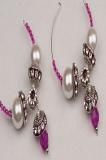 Purple Stone Studded Fashion Earrings