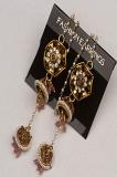 Pink Stone Studded Kashmiri Earrings