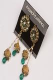 Green Stone Studded Traditional Earrings Green Stone Studded Traditional Earrings
