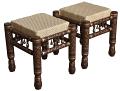 Hand Painted Sankheda Design Stools Ottoman