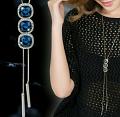 Triple Layer Crystal Pendant w/ Mala Necklace Triple Layer Crystal Pendant w/ Mala Necklace