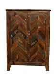 Antique Rustic Wooden Night Stand Bedside Storage Cabinet Table