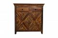 Antique  Rustic Wood Free Standing Consol Storage Cabinet w/  Drawers