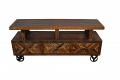 Handmade Distressed White Wood Plasma Cabinet TV Stand w/ Wheels Handmade Distressed White Wood Plasma Cabinet TV Stand w/ Wheels
