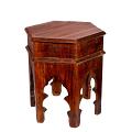 Reclaimed Moroccan Style 17 Inch Six Corner Accent Table For Living Room