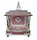 Intricate Meenakari Work Home Puja Mandir, Hindu Temple Mandapam Altar 24" Intricate Meenakari Work Home Puja Mandir, Hindu Temple Mandapam Altar 24"