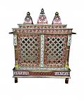 Beautiful Mina Work Large Size Home Puja Mandir Altar w/ Door 33"