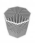 Geomatric Bone Inlay Octagonal Side Table