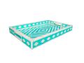 Geomatric Bone Inlay Serving Tray in Green