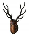 Large Deer Head Leather Covered Paper Mache Wall Mount Large Deer Head Leather Covered Paper Mache Wall Mount