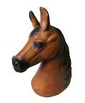 Large Horse Head Leather Covered Paper Mache 