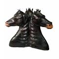 Three Horse Sculpture Coffee Table w/ Glass Top