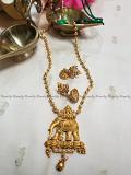 Temple Jewelry Imitation Gajalakshmi Metal Necklace Temple Jewelry Imitation Gajalakshmi Metal Necklace