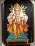 Beautiful Wooden Framed Canvas Print Picture of Ganeshji # 2 - 23 x 33"