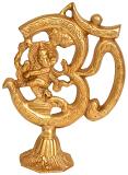 Divine Ganesh Om Brass Statue 8.5 Inches