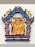 Ganesha painting-Kerala Mural, Housewarming/pooja Backdrop Decor canvas art