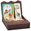 UtsaWe GIFT HAMPER  - Beautiful Dhosa Rakhi With Beads