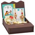 GIFT HAMPER - Beautiful White Stone Kundan Bhaiya Bhabhi Rakhi GIFT HAMPER - Beautiful White Stone Kundan Bhaiya Bhabhi Rakhi