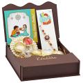 UtsaWe GIFT HAMPER -Designer Meena Rakhi Surrounded By Beautiful White Bead UtsaWe GIFT HAMPER -Designer Meena Rakhi Surrounded By Beautiful White Bead