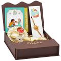 UtsaWe GIFT HAMPER - Handcrafted Krishna Rakhi W/ Polished Crystal Diamonds