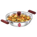 Hawkins Tri-Ply 3 mm Stainless Steel Deep Fry Pan 2.5 LTR with Lid