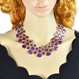 Purple Enamel Stylish Choker Necklace