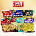 Haldirams Snacks - 200g x 7 Pack Special Assorted Snacks (Chakhna)