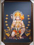 Beautiful Wooden Framed Canvas Print Picture of Hanumanji # 2 - 23 x 33"