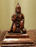 Artistic Black Metal Statue Of God Sitting Hanuman 9" Artistic Black Metal Statue Of God Sitting Hanuman 9"