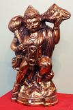 Artistic Black Metal Statue of Hanumanji w/ Pahad in one Hand 23"