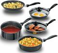 Hawkins Futura Non-Stick Cookware, 7 Pieces Set (QS5), 2 LTR, 3 LTR, 3.25 LTR , Black (NSET4) Hawkins Futura Non-Stick Cookware, 7 Pieces Set (QS5), 2 LTR, 3 LTR, 3.25 LTR , Black (NSET4)