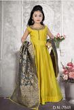 Adorable Banarsi Mehndi Green Gown for Young Girls Adorable Banarsi Mehndi Green Gown for Young Girls