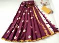 Brown cotton Mulmul Saree
