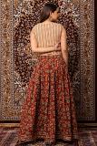 Cotton Ethnic Print Skirt Set - Size Large