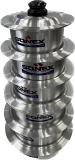 Sonex Aluminum Cooking Pots & Lids 6 Pcs Set HD Global Metal Finish