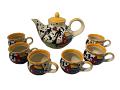 Designer Painted Set of Ceramic Cups and Jug #1
