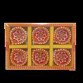 Pack of 6 Pcs Decorative Diwali Clay Diya (C136)