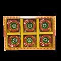 Traditional Decorative Fancy Diwali Clay Diyas-pack of 6 (C140)
