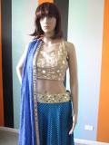 Designer Wedding Collection Blue & Gold Lehenga Choli ( Festival Discount )