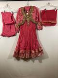 Pink Net Salwar Churidar w/ Pink Net Duppata