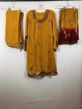 Mustard Color Crape Patiala w/ Chiffon Duppata